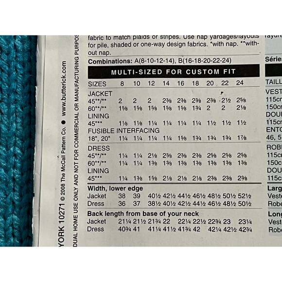 Butterick Sewing pattern 4817 dress jacket size 16 18 20 22 24 - Picture 5 of 8